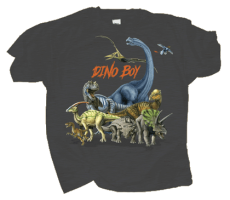 Dino Boy shirt wild cotton- the dinosaur farm atlas WC713-Dino-Boy-tee