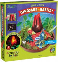 Creativity for Kids Grow N’ Glow Dinosaur Habitat – Create Your Own Dino Garden Kit - Arts and Crafts for Boys and Girls