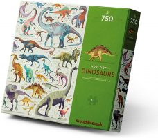 Crocodile Creek - World of Dinosaurs - 750-piece Jigsaw Puzzle - for All Ages 4 Years and up - Heavy-Duty Box for Storage - Finished Puzzle is 18” x 24”