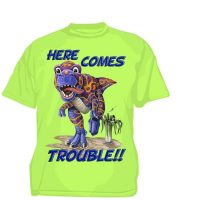 wild-cotton-cute-t-rex-tyannosaurus-here-comes-trouble-dinosaur-graphic-t-shirt-