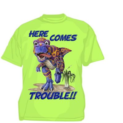 Here comes trouble t-shirt