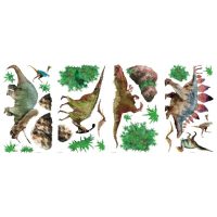Dinosaur wall cling- The dinosaur farm- room mates- peel and stick wall decals