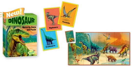 Dinosaur-match-up-game-and -puzzle-the-dinosaur-farm-peaceable-kingdom-1