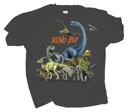 Dino Boy shirt wild cotton- the dinosaur farm atlas WC713-Dino-Boy-tee