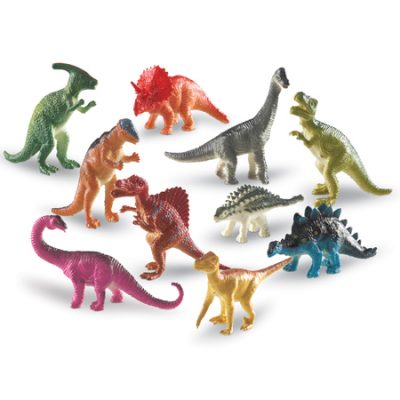 set of 60 dinosaurs learning reasources the dinosaur farm insert