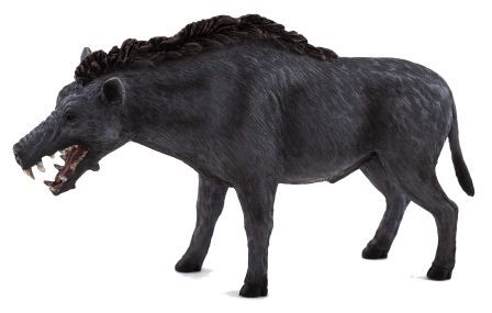 Mojo_Entelodont_Daeodon bluish gray with a red fur from top of skull to middle of back