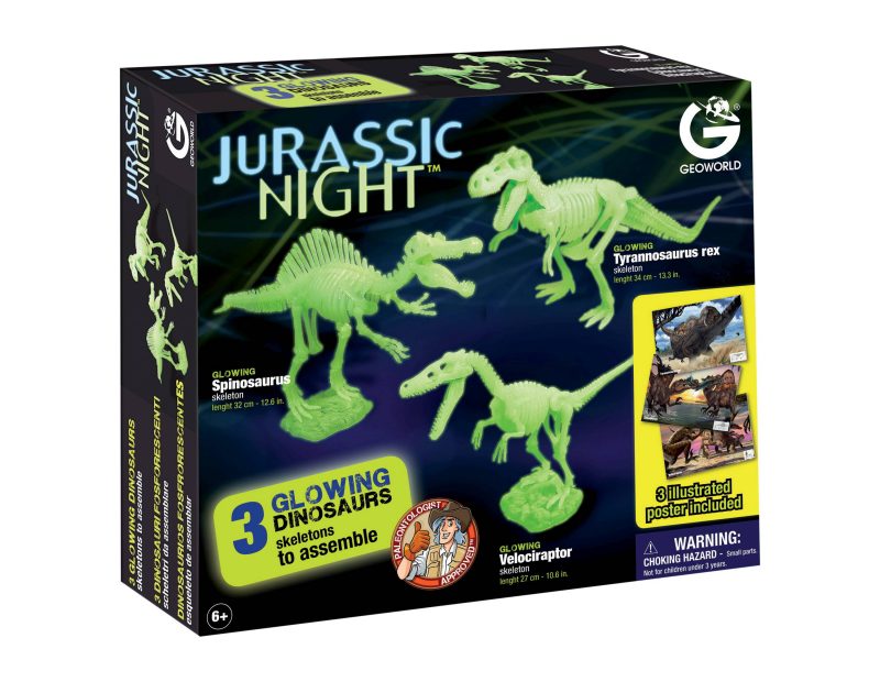 Jurassic Night 3 Glowing Dinosaurs (Geoworld)