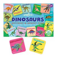 Stegosaurus, Dracorex, Allosaurus. How many dinosaurs can you name? Brush up on your favorite Dinos with this little memory game. The Dinosaur Little Memory Game is the perfect size to toss in your Dino Backpack and take on the go. Illustrated by Monika Forsberg. Features: • 3+ • Box size: 4” X 6” • 18 Pairs to match