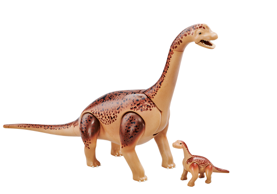 Brachiosaurus with baby playmobil the dinosaur farm
