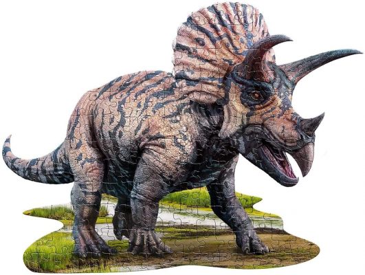 I am triceratops puzzle 100 pc madd capp the dinosur farm assembled