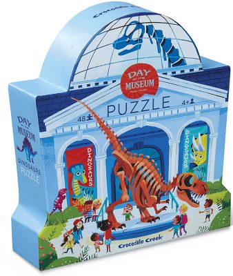crocodile creek day at the museum dinosaur 48 pice puzzle