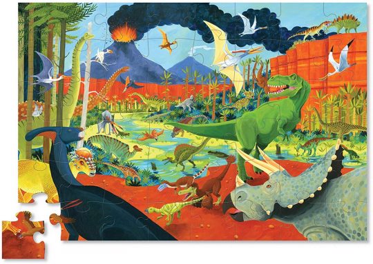 crocodile creek dinosaurs memory game and puzzle assembled