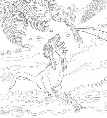 mega dinosaurs coloring book 1
