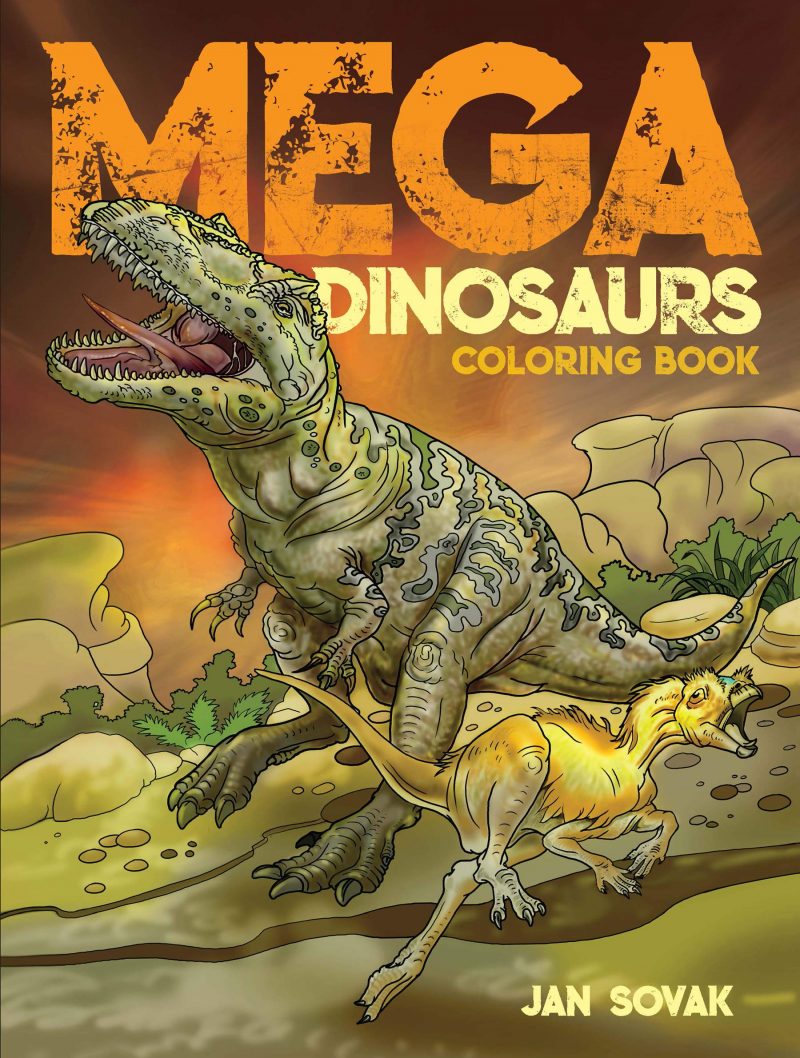 mega dinosaurs coloring book