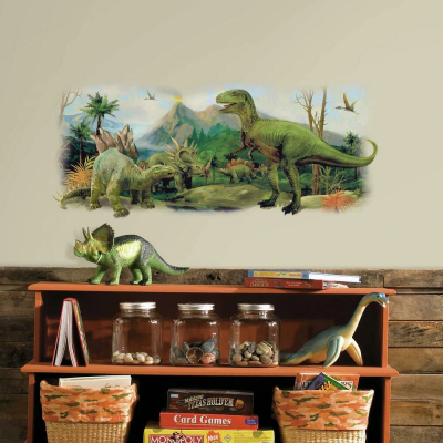 DINOSAURS GIANT SCENE PEEL AND STICK WALL GRAPHIC