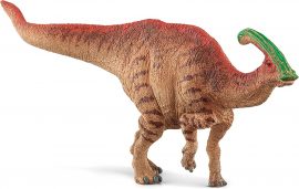 Sound the horns for the duck-billed Parasaurolophus, a bellowing herbivore from the world of Schleich Dinosaurs. With its iconic backward-curving crest, the new Parasaurolophus figurine surely wins first place in the best headgear contest.