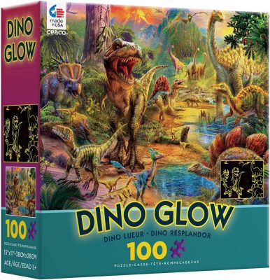 Dino glow 100 pc puzzle ceaco landscape